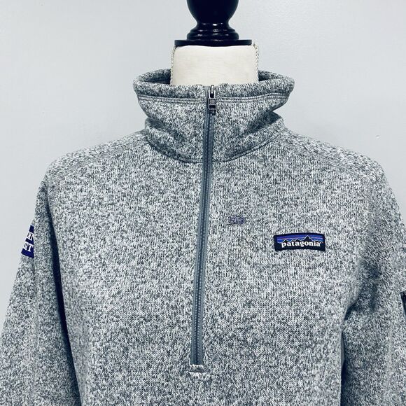 Patagonia W’s Grey L Better Sweater ¼ Zip Fleece Pullover High Point University - Picture 3 of 16